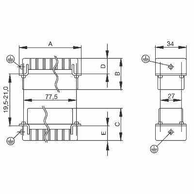 CONECTOR HDC HE 16 FS 16 POLOS HEMBRA 16A TIPO TORNILLO - 1207700000