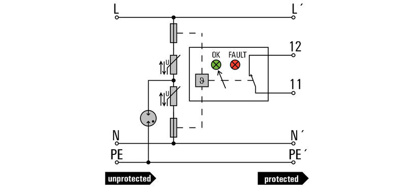 PROTECTORES DE SOBRETENSION VPU III R 48V/4KV AC/DC - 1351600000
