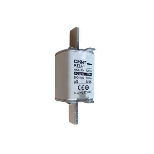 Fusible NH1 CHINT RT36‑1 80 A gG/gL 500 V AC 120 kA / 690 V AC 50 kA – Código 21011080CH