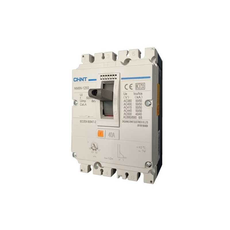 Interruptor Termomagnético CHINT NM8N-125C 3P 80A 415V 25 kA – Código 07023020080CH