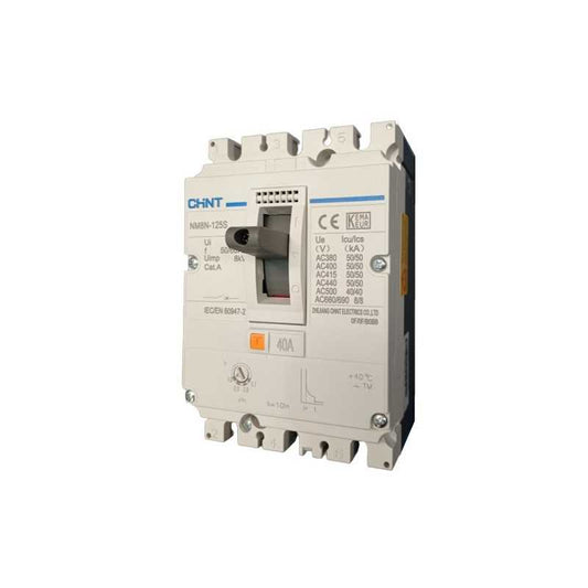 Interruptor Termomagnético CHINT NM8N-125C 3P 80A 415V 25 kA – Código 07023020080CH