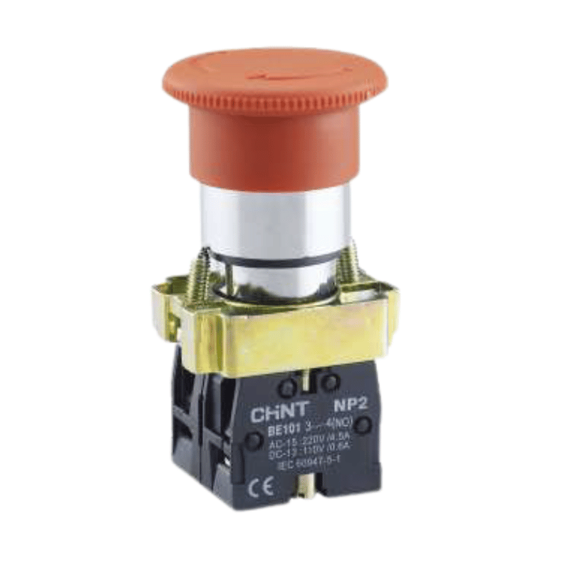 Pulsador de Emergencia CHINT NP2-BS545 1NA+1NC Girar para Soltar – Código 25023010CH