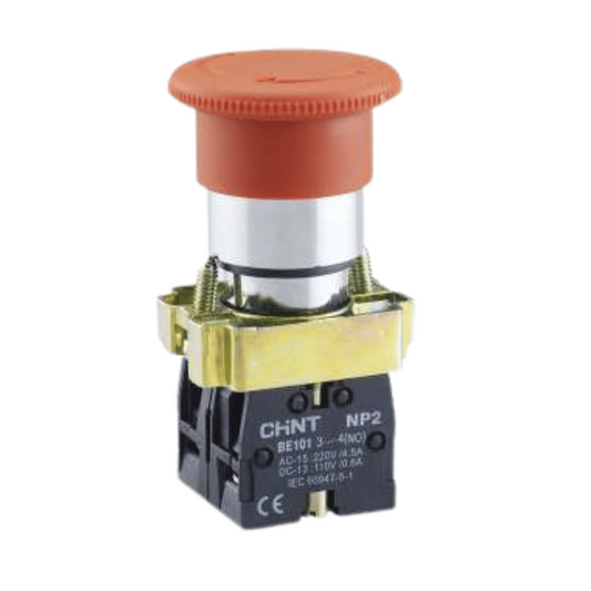 Pulsador de Emergencia CHINT NP2-BS545 1NA+1NC Girar para Soltar – Código 25023010CH