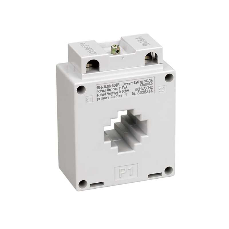 Transformador de Corriente CHINT BH‑0.66 30I B 75/5 A Clase 0.5 – Código 2901007CH